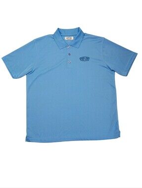 Ron Jon Surf Shop Polo Shirt Blue Short Sleeve Collar Men Sz M